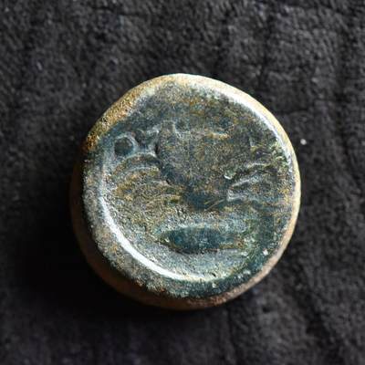 【良泉】【直播场】第三十五期，172组 银器、银饰、西方古代钱币专场，8月7日晚19.30点开拍！ - 【藏家出品B】公元前 415-406 年【古希腊】西西里岛 阿克拉加斯城 螃蟹/鹰铜币，5.98克