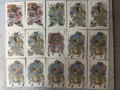 花开卡拍第32期（7月27号周日截拍，品控勿拍!!!拍品不寄存，运费5元，自制卡难免瑕疵，可能存在轻微撞角爆边等出厂瑕疵，品控介意勿拍！） - 腾讯抽卡机，门神15张，有重复