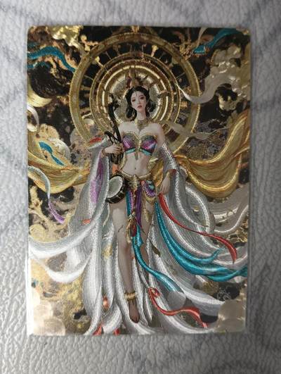 花开卡拍第32期（7月27号周日截拍，品控勿拍!!!拍品不寄存，运费5元，自制卡难免瑕疵，可能存在轻微撞角爆边等出厂瑕疵，品控介意勿拍！） - 奇点卡牌 敦煌单卡 粗闪1张