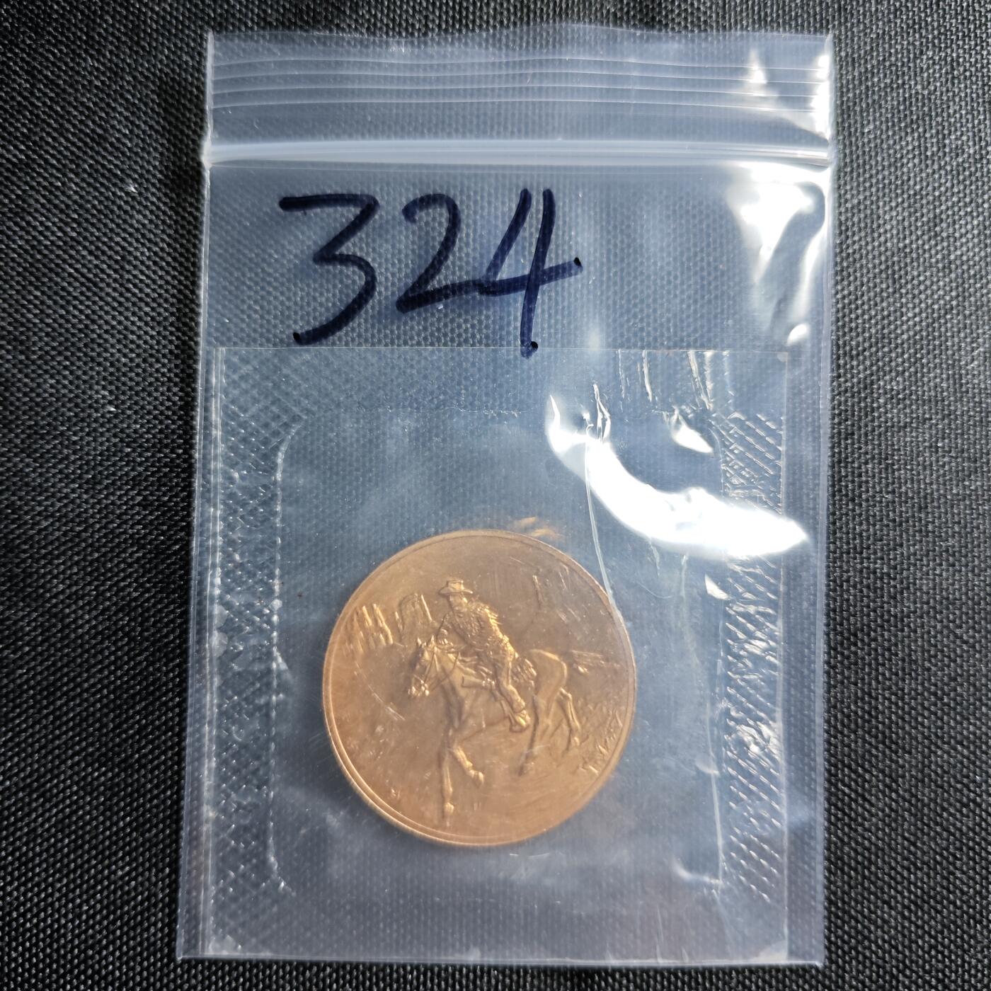 KK钱币收藏小铺 《批量/好品散币 套币 银币》专场 2月预留时间 周末发货  西部牛仔纪念章 原塑封