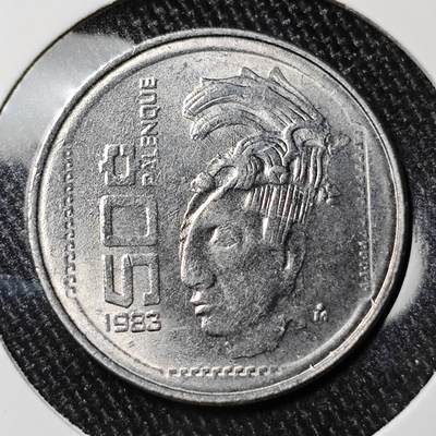 KK钱币收藏小铺 《批量/好品散币 套币 银币》专场 2月预留时间 周末发货 -  1983墨西哥50比索 好品 少见纲目品种 !