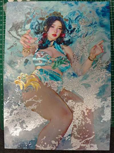 龙虎卡牌第四十七场 （无佣金，满120包邮，欢迎送拍） - 【编号82】A4粗闪大卡 燎原焱卡文化 人间传 小乔