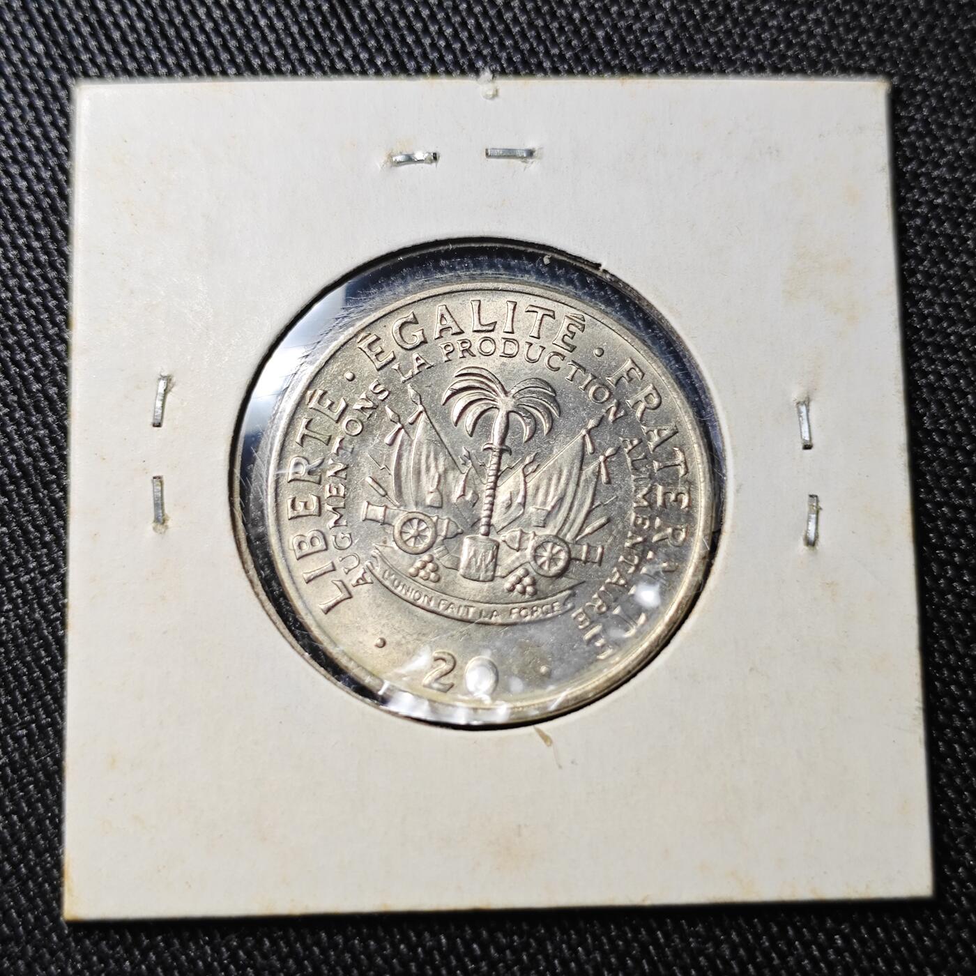 KK钱币收藏小铺 《批量/好品散币 套币 银币》专场 2月预留时间 周末发货  1975海地20分 好品