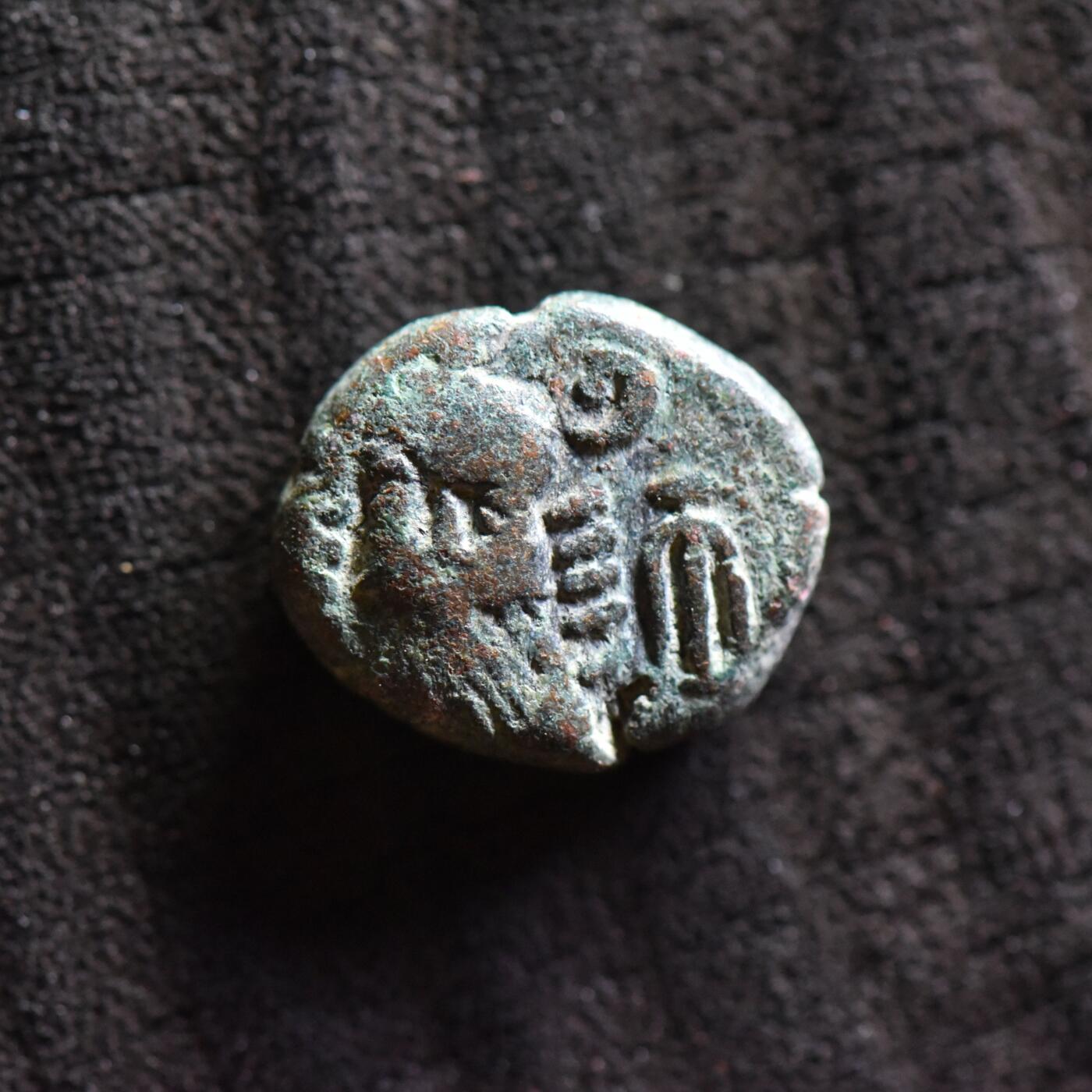 【良泉】【直播场】第三十五期，172组 银器、银饰、西方古代钱币专场，8月7日晚19.30点开拍！ 【少见】【铭文清晰好品】公元106-130年【埃兰】奥罗德斯二世，天空之神贝罗斯（Belos）铜币，3.7克