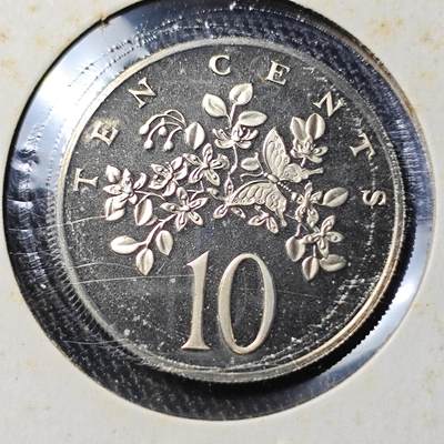 KK钱币收藏小铺 《批量/好品散币 套币 银币》专场 2月预留时间 周末发货 -   1977牙买加10分精制币