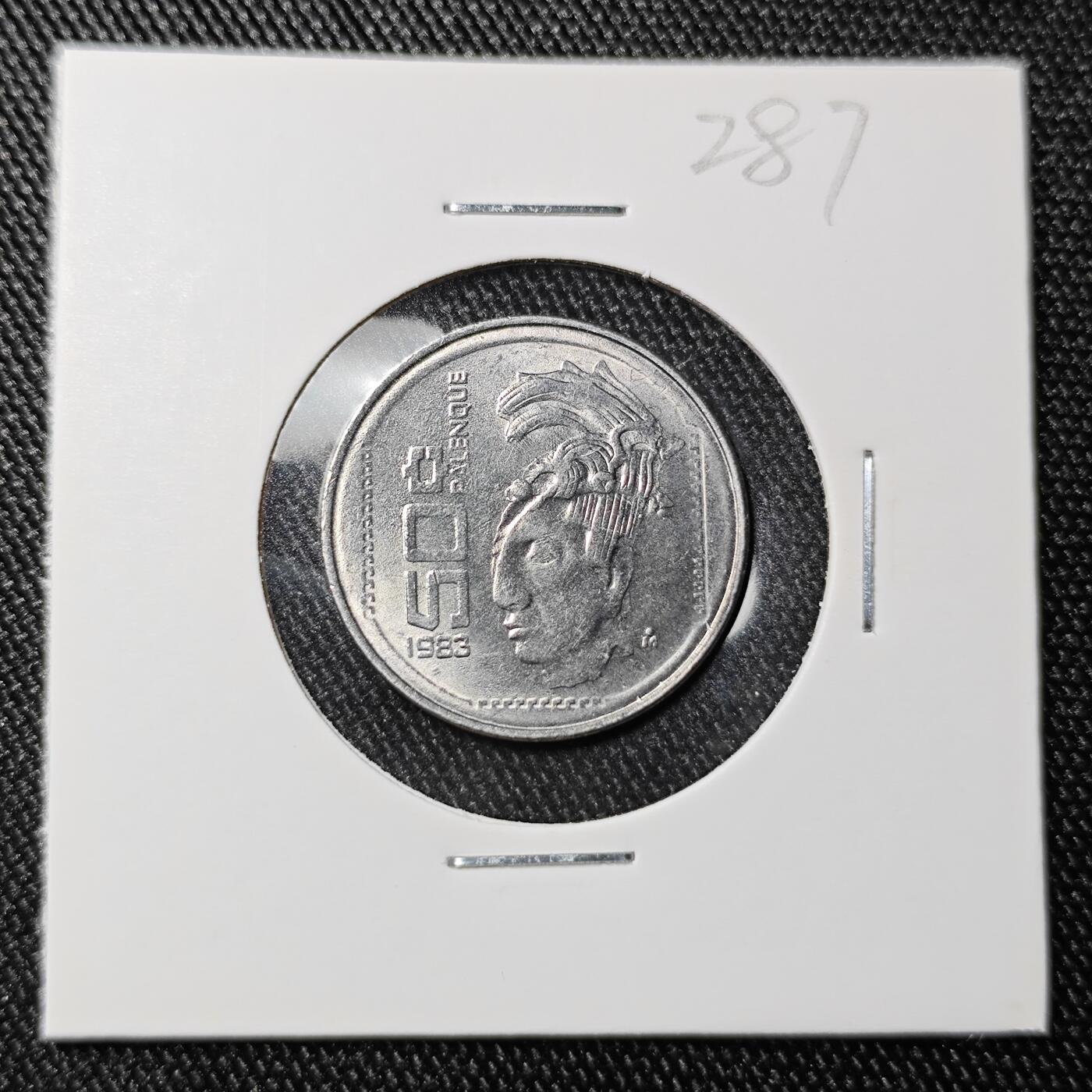 KK钱币收藏小铺 《批量/好品散币 套币 银币》专场 2月预留时间 周末发货  1983墨西哥50比索 好品 少见纲目品种 !