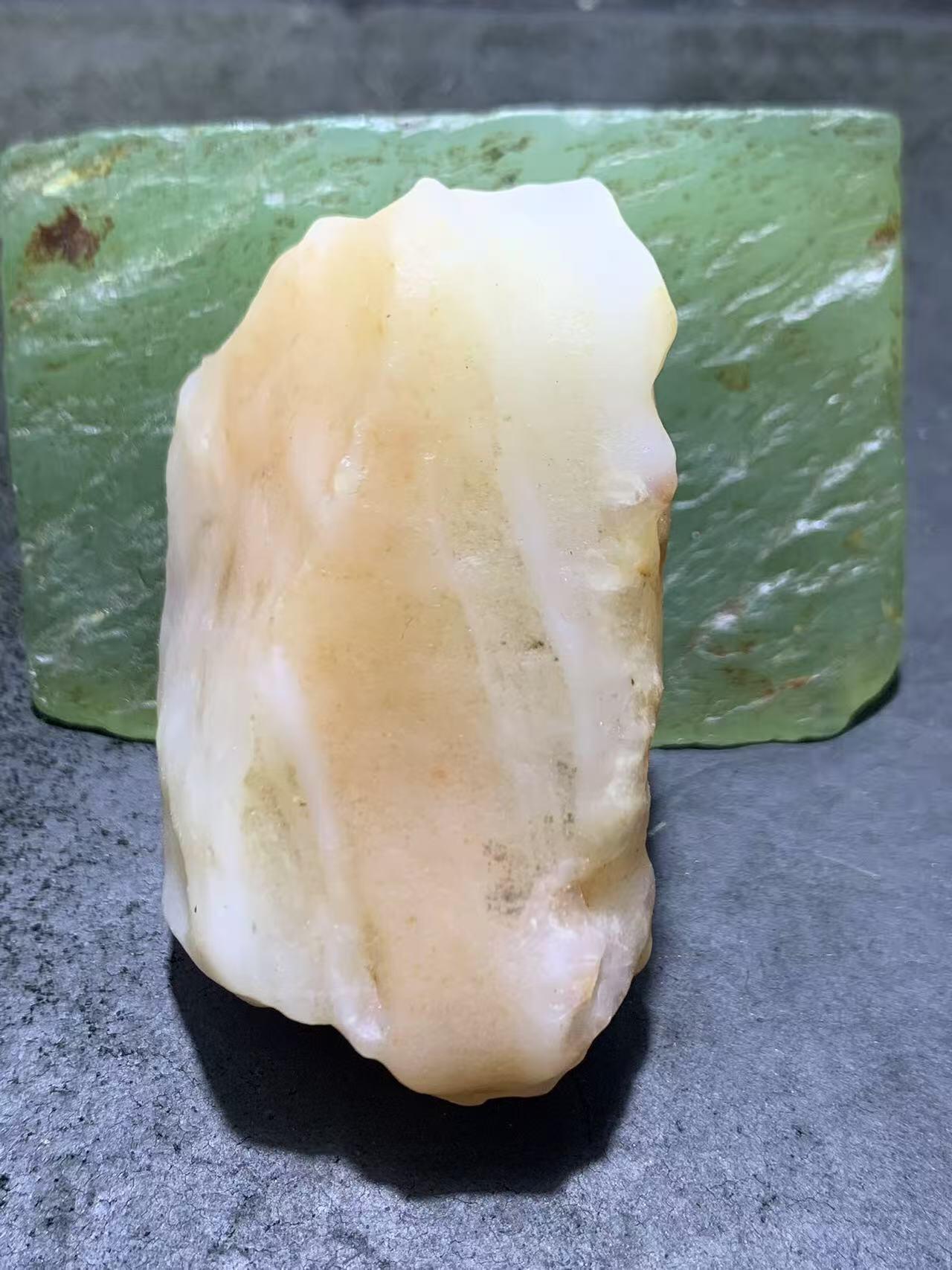 精美天然地表原皮冻料风化纹金丝玉籽料原石一块
