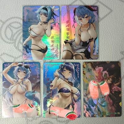 花开卡拍第32期（7月27号周日截拍，品控勿拍!!!拍品不寄存，运费5元，自制卡难免瑕疵，可能存在轻微撞角爆边等出厂瑕疵，品控介意勿拍！） - 疾风卡牌 原神一套4张彩闪 + 貂蝉 彩闪艺术版1张