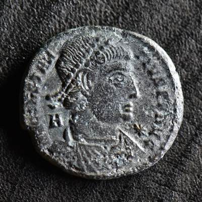 【良泉】【直播场】第三十五期，172组 银器、银饰、西方古代钱币专场，8月7日晚19.30点开拍！ - 【藏家出品B】君士坦提乌斯二世，奥古斯都时期发行百分大铜币【少见双军旗版】5.01克