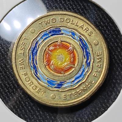 KK钱币收藏小铺 《批量/好品散币 套币 银币》专场 2月预留时间 周末发货 -  澳大利亚2元彩色纪念币