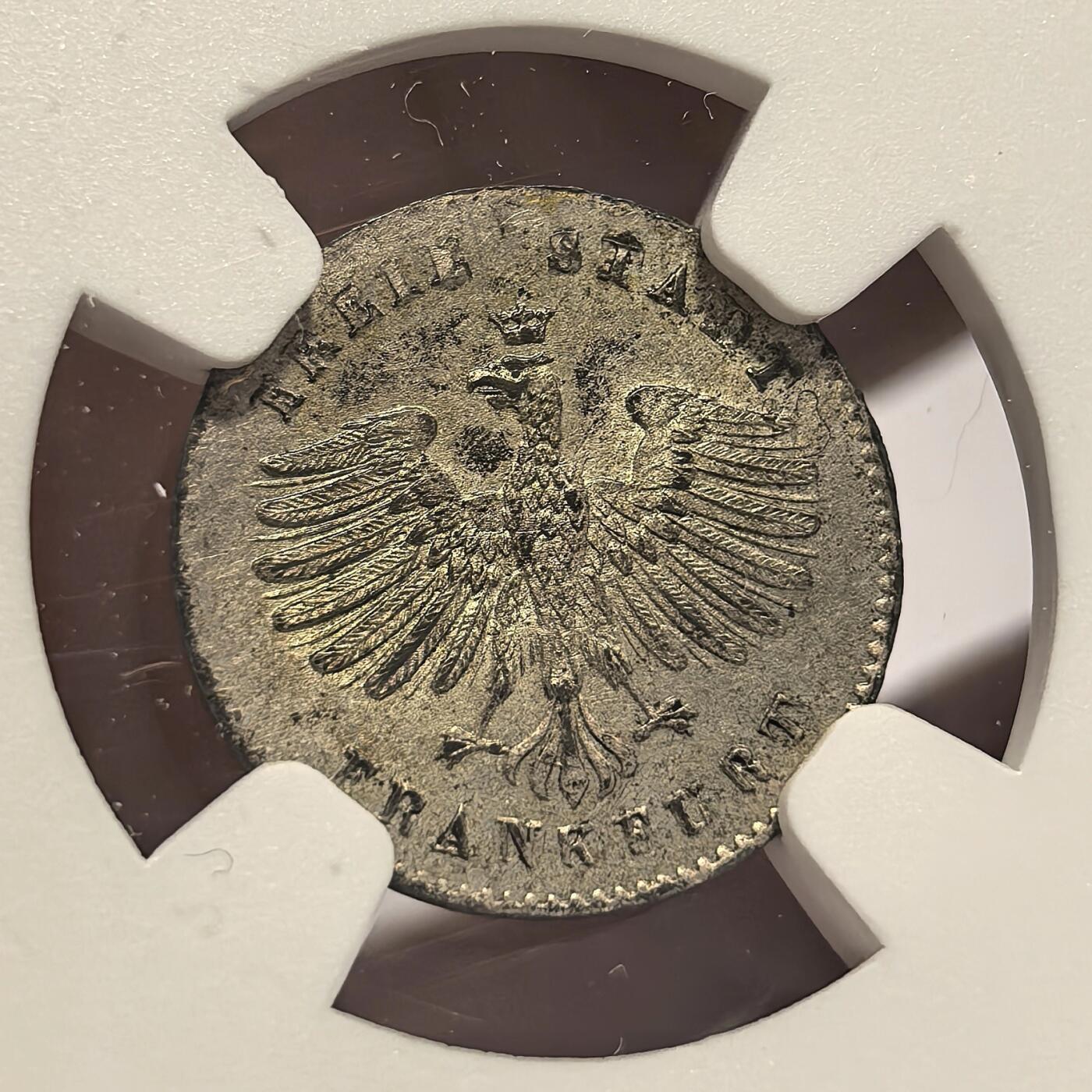博洋堂德系小专场暨第132期（全场包邮） NGC MS64 德国法兰克福1839年城市景观1克鲁泽银币