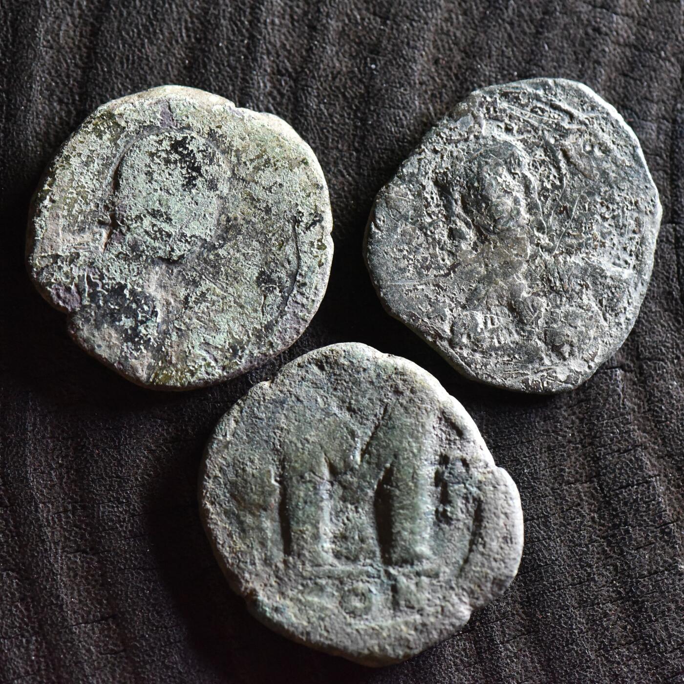 【良泉】【直播场】第三十五期，172组 银器、银饰、西方古代钱币专场，8月7日晚19.30点开拍！ 【藏家出品A】拜占庭40文大铜币3枚，总重41.36克