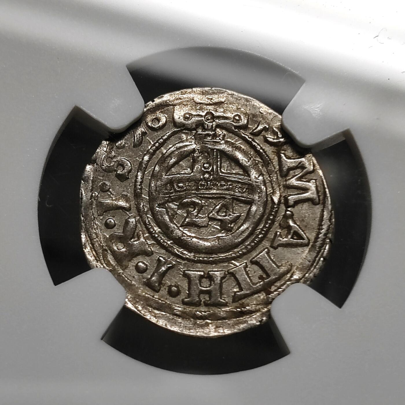 博洋堂德系小专场暨第132期（全场包邮） NGC MS63 唯一冠军分！德国布伦瑞克-沃尔芬比特尔1619年狮子纹章1/24泰勒银币