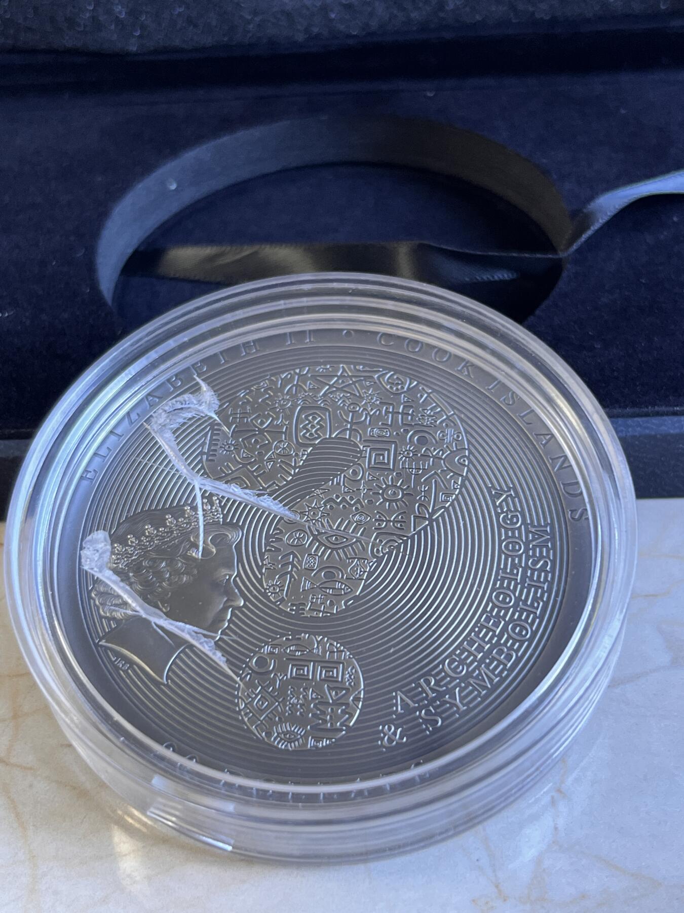 第168期拍卖【长期征集拍品】 库克2023年考古系列10安提基特拉机械仿古纪念银币，999银，发行333枚，塑料盒有破