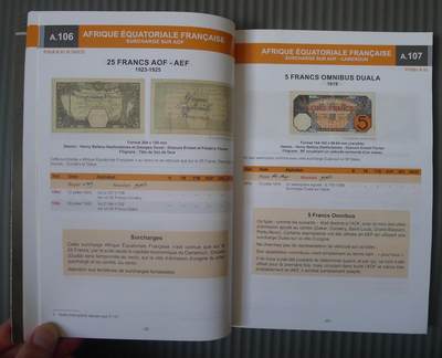 世界钱币章牌书籍专场拍卖第212期 法属非洲国家纸币目录