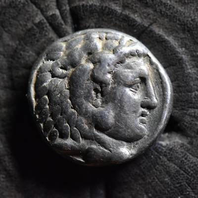 【良泉】【直播场】第三十五期，172组 银器、银饰、西方古代钱币专场，8月7日晚19.30点开拍！ - 【藏家出品A】16.94克【美品】 公元前336-323年【古希腊】亚历山大大帝，在世版，四德拉克马