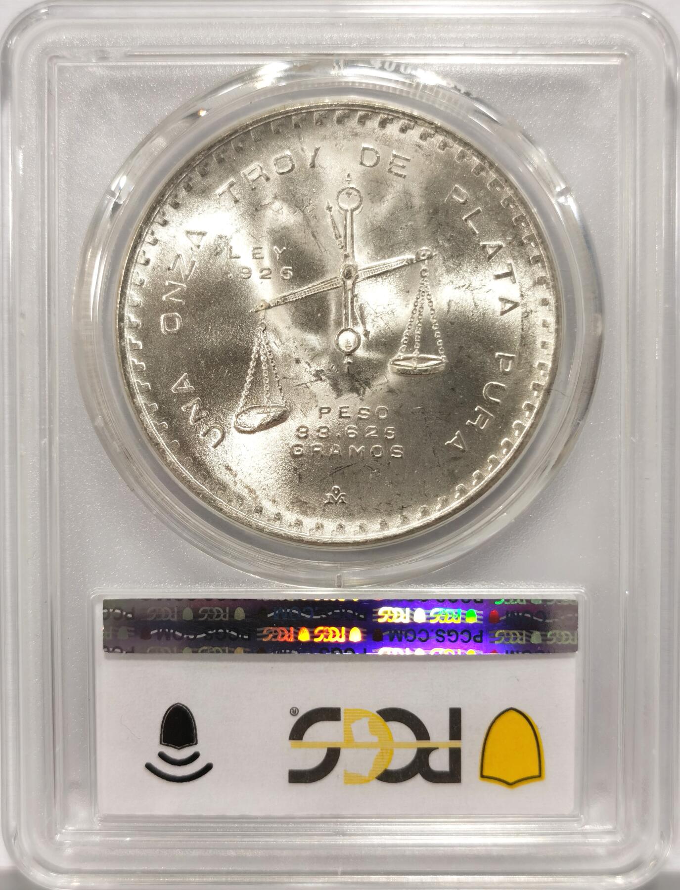 博洋堂德系小专场暨第132期（全场包邮） PCGS MS63 墨西哥1980年天平铸币机一盎司大银币