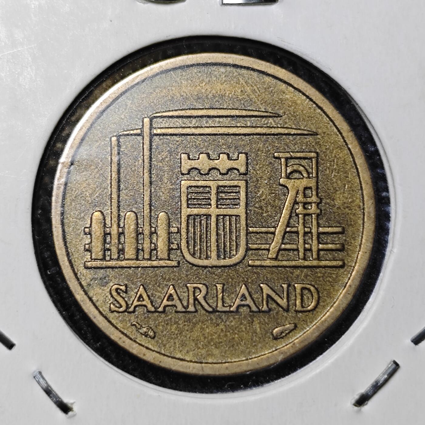 KK钱币收藏小铺 《批量/好品散币 套币 银币》专场 2月预留时间 周末发货  1954法国萨尔10法郎铜币