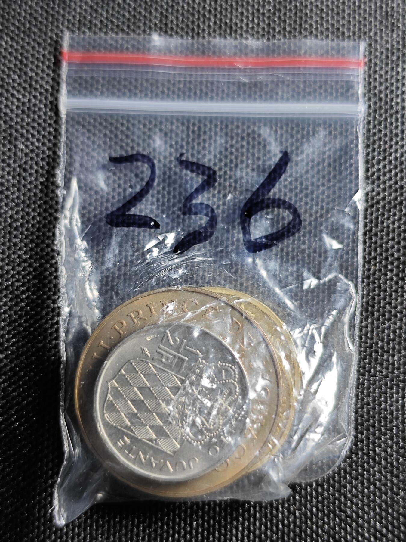KK钱币收藏小铺 《批量/好品散币 套币 银币》专场 2月预留时间 周末发货  摩纳哥大小面值一组
