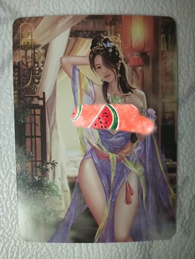 花开卡拍第32期（7月27号周日截拍，品控勿拍!!!拍品不寄存，运费5元，自制卡难免瑕疵，可能存在轻微撞角爆边等出厂瑕疵，品控介意勿拍！） - ​卡将 绝代芳华 甄姬艺术版 彩闪 编号252
