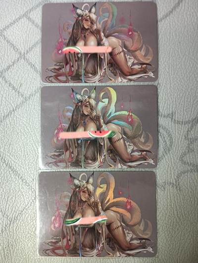 花开卡拍第32期（7月27号周日截拍，品控勿拍!!!拍品不寄存，运费5元，自制卡难免瑕疵，可能存在轻微撞角爆边等出厂瑕疵，品控介意勿拍！） - 妹卡，sgy九尾狐三宫彩闪