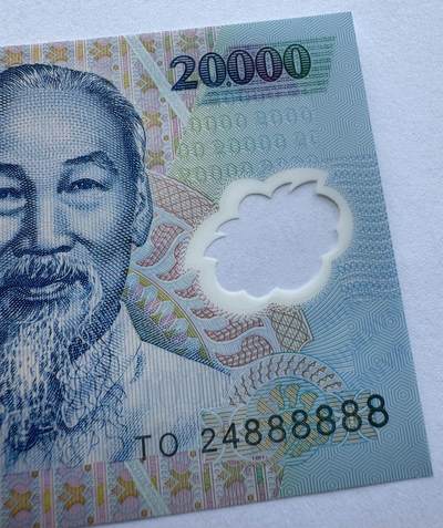 2025第19场（总第219期）：精品测试钞、外钞综合场  - 全同号888888 越南2024年版20000盾PolySecure基材塑料钞UNC（TO24冠）