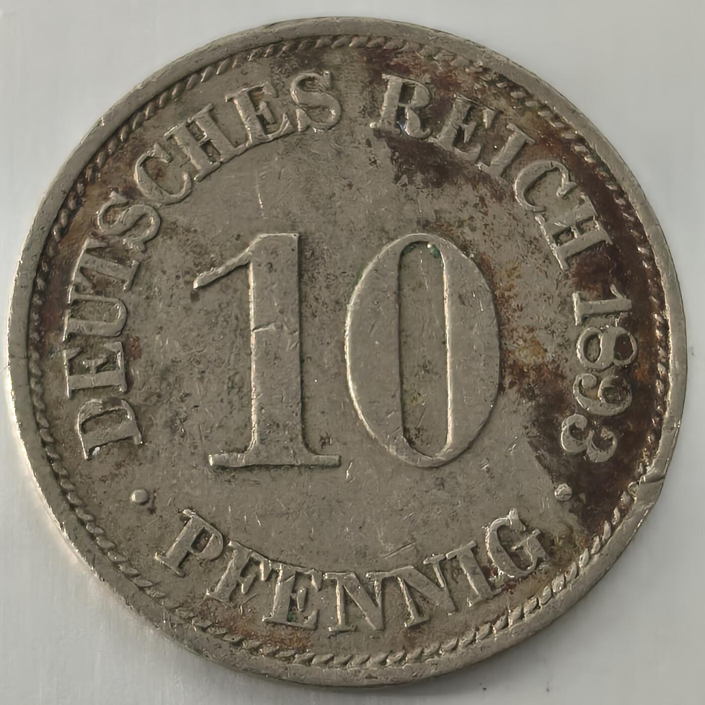 Krab外币市集Vol.20 德国1893年10芬妮