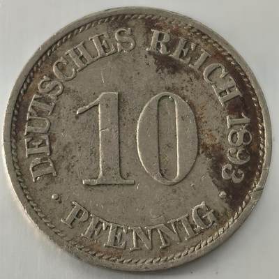Krab外币市集Vol.20 - 德国1893年10芬妮