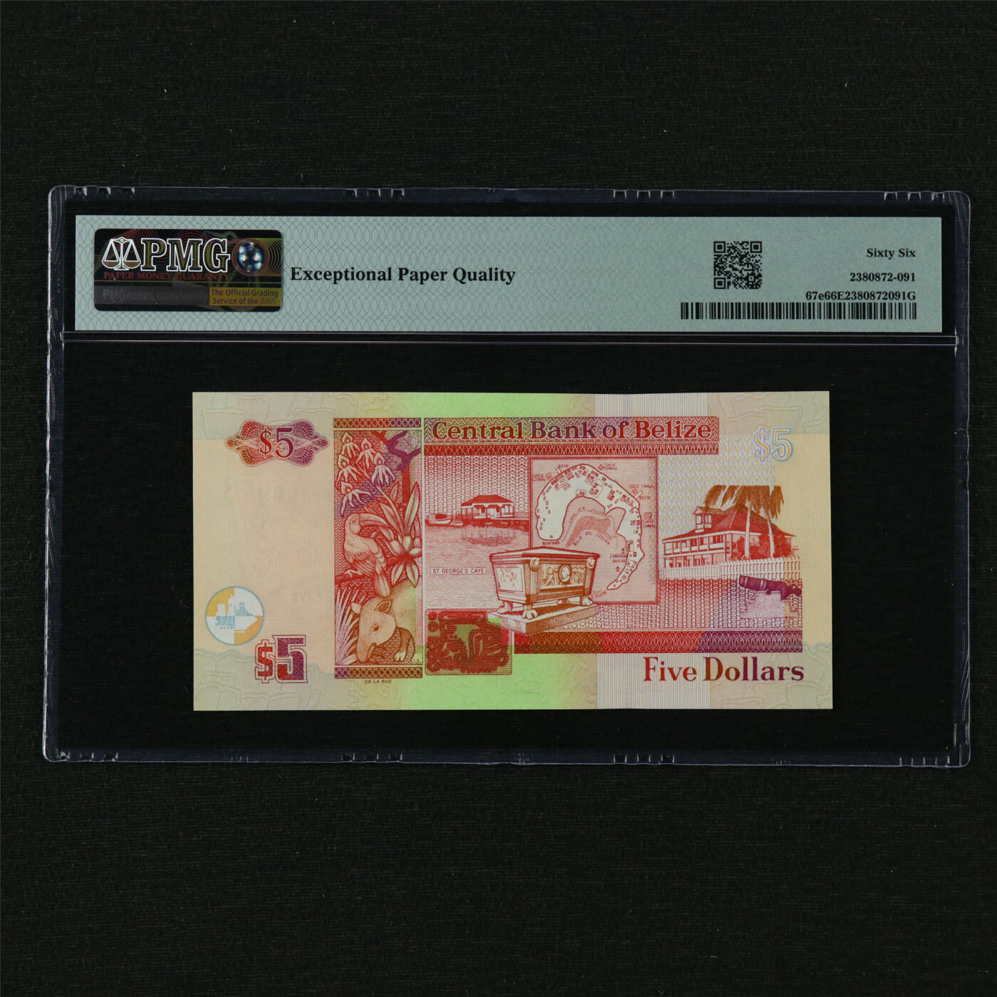 【亘邦集藏】第210期拍卖 2011年 伯利兹5元 PMG 66EPQ DP600948