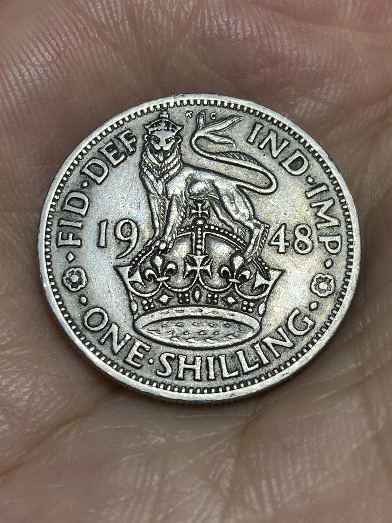 2025年第七十一场(总第九十七场）外国好品散币(免佣金) 英国🇬🇧1948年1先令(乔治六世第二版，英格兰站狮，关门年仅发行2年)