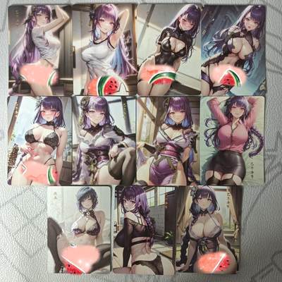 花开卡拍第32期（7月27号周日截拍，品控勿拍!!!拍品不寄存，运费5元，自制卡难免瑕疵，可能存在轻微撞角爆边等出厂瑕疵，品控介意勿拍！） - 燎原 原神巴尔泽布套卡11张