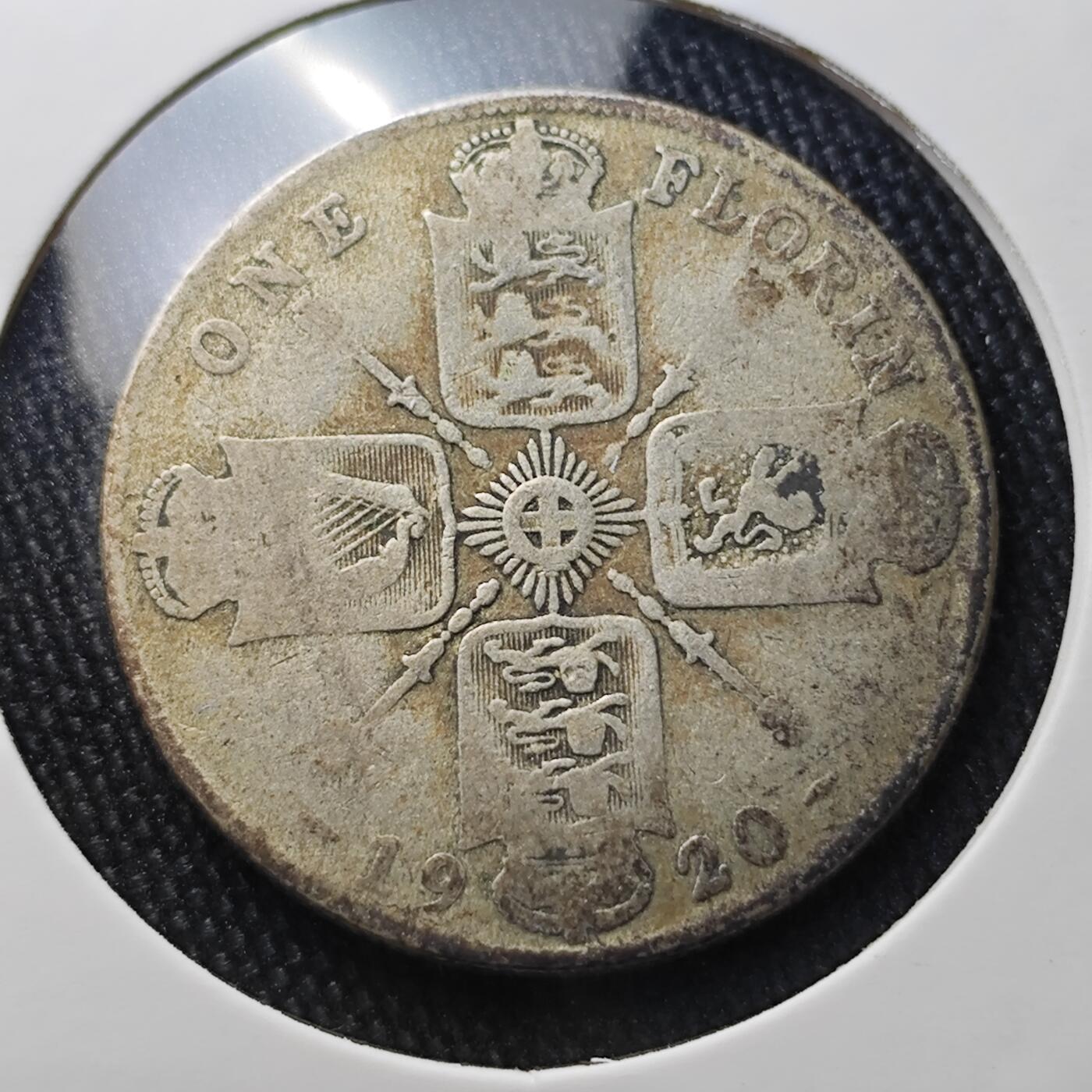 KK钱币收藏小铺 《批量/好品散币 套币 银币》专场 2月预留时间 周末发货 1920英国1弗洛林银币 