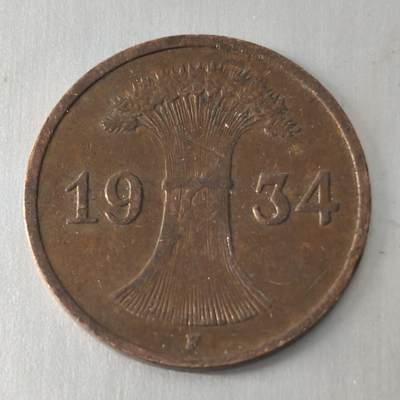 Krab外币市集Vol.20 - 德国1934年1芬妮