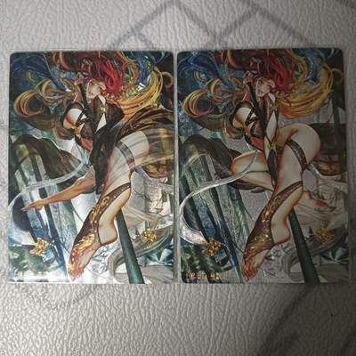 花开卡拍第32期（7月27号周日截拍，品控勿拍!!!拍品不寄存，运费5元，自制卡难免瑕疵，可能存在轻微撞角爆边等出厂瑕疵，品控介意勿拍！） - 卡玩帕克 异界水浒神姬 燕顺 1套2张 粗闪工艺