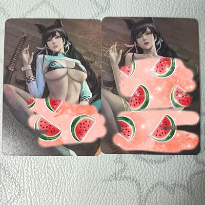 花开卡拍第32期（7月27号周日截拍，品控勿拍!!!拍品不寄存，运费5元，自制卡难免瑕疵，可能存在轻微撞角爆边等出厂瑕疵，品控介意勿拍！） - 艺术卡 碧蓝航线 爱宕 清凉对卡 彩闪