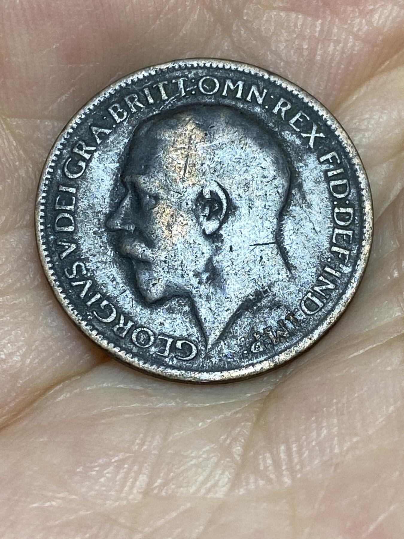 2025年第七十一场(总第九十七场）外国好品散币(免佣金) 透打–英国🇬🇧1919年1法新(乔治五世第二版)