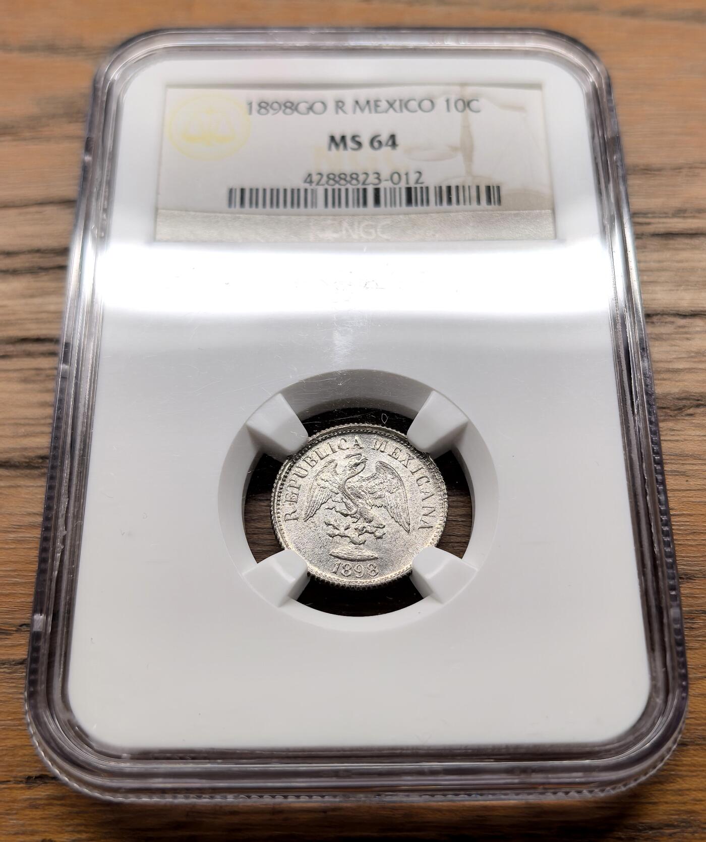 凡希社世界钱币微拍月度大拍（2025/07） 1898墨西哥鹰洋10分银币NGC-MS64