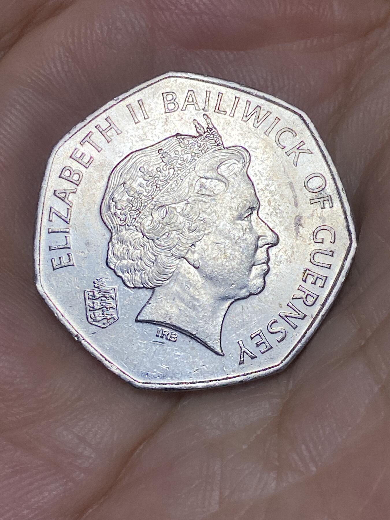 2025年第七十一场(总第九十七场）外国好品散币(免佣金) 英属根西岛🇬🇬2012年50便士(伊丽莎白二世老年)
