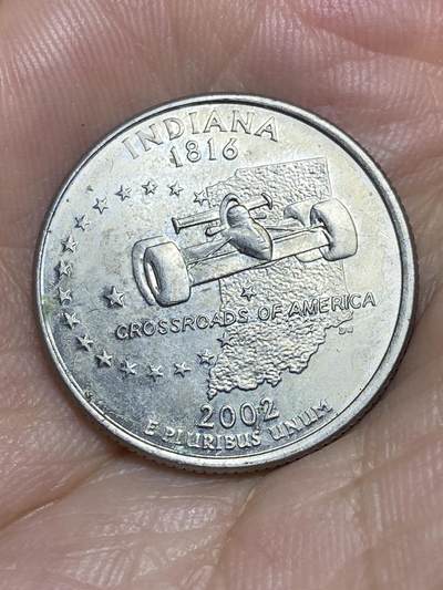 2025年第七十一场(总第九十七场）外国好品散币(免佣金) - 好品–美国🇺🇸2002单年份1/4元(州系列–印第安纳州纪念版)