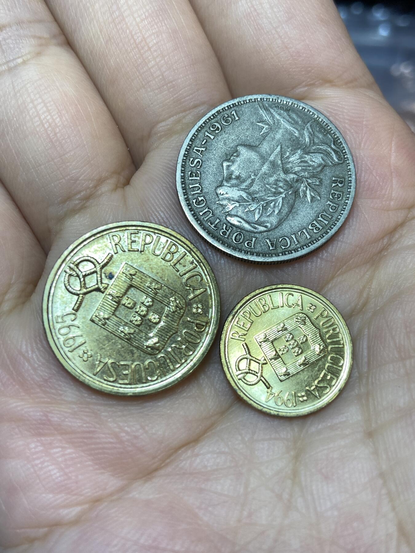 2025年第七十一场(总第九十七场）外国好品散币(免佣金) 葡萄牙🇵🇹3枚：1961年50分，1995年5埃斯库多，1994年1埃斯库多