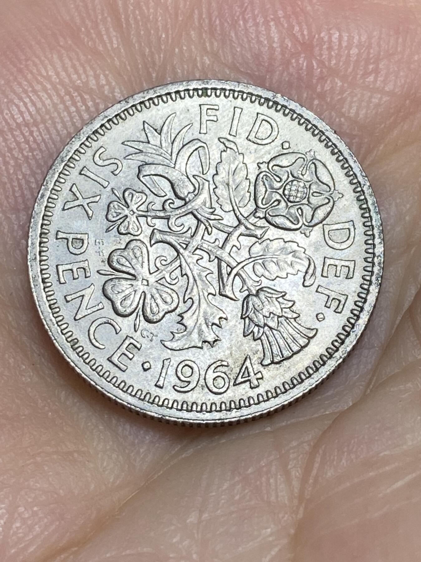 2025年第七十一场(总第九十七场）外国好品散币(免佣金) 英国🇬🇧1964年6便士(伊丽莎白二世青年桂冠第二版)
