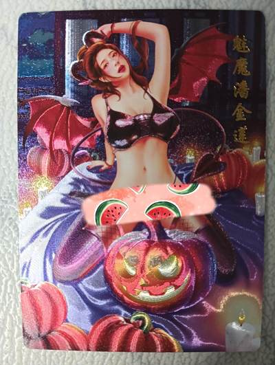 花开卡拍第32期（7月27号周日截拍，品控勿拍!!!拍品不寄存，运费5元，自制卡难免瑕疵，可能存在轻微撞角爆边等出厂瑕疵，品控介意勿拍！） - 磐涅 青鸾殿 魅魔潘金莲粗闪单卡