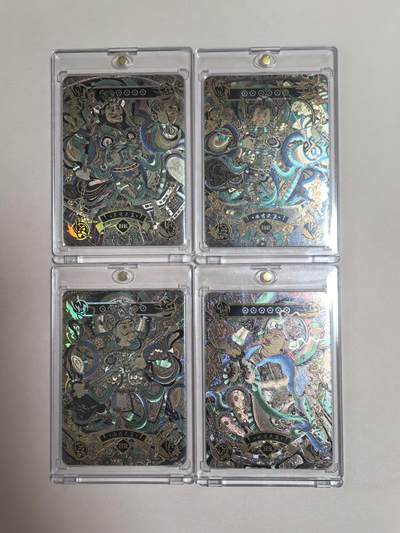 传世敦煌第一弹HR金卡四大天王一套 粗闪卡面 - 传世敦煌第一弹HR金卡四大天王一套 粗闪卡面