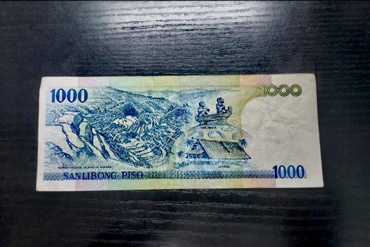菲律宾1998年1000比索红字稀缺靓品纸币