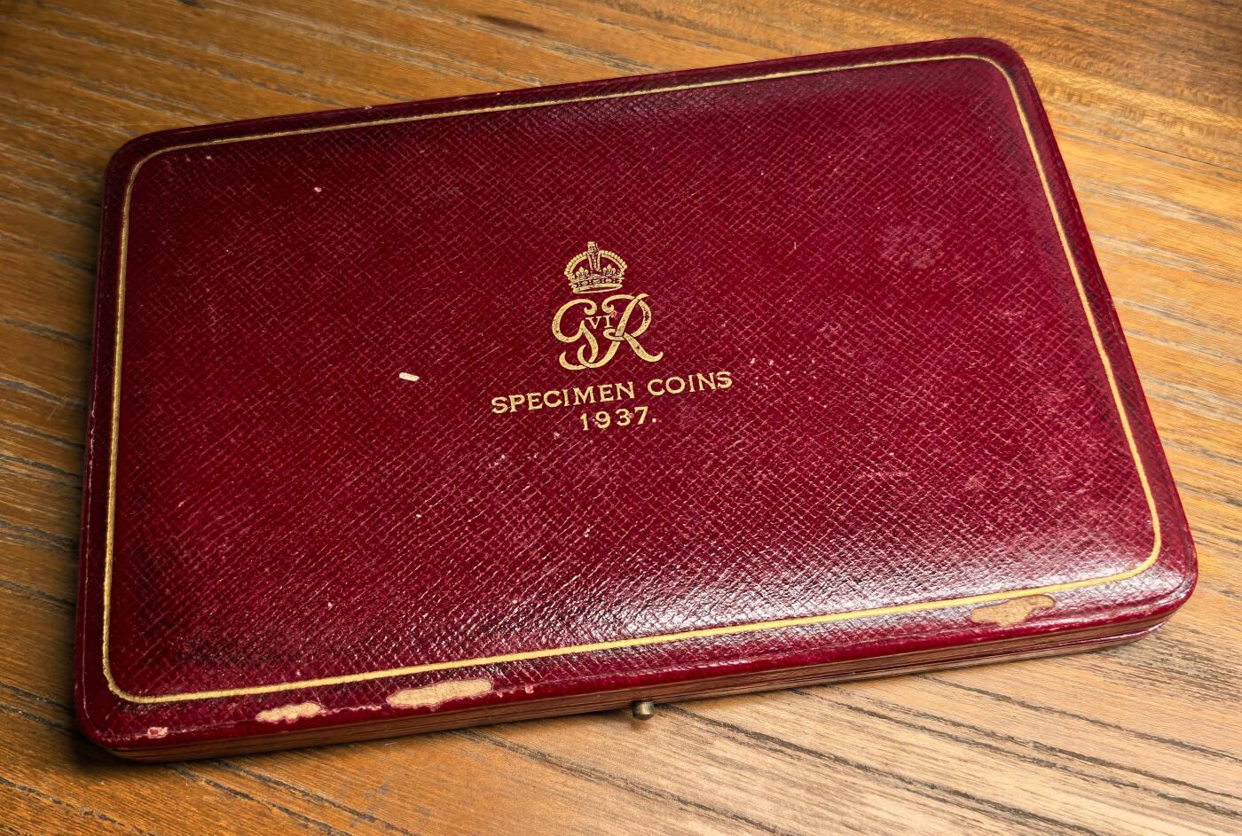 凡希社世界钱币微拍月度大拍（2025/07） 1937英国乔六加冕SPECIMEN SET十五枚套附原盒