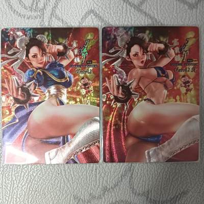 花开卡拍第32期（7月27号周日截拍，品控勿拍!!!拍品不寄存，运费5元，自制卡难免瑕疵，可能存在轻微撞角爆边等出厂瑕疵，品控介意勿拍！） - 奇点卡牌 春丽 粗闪对卡