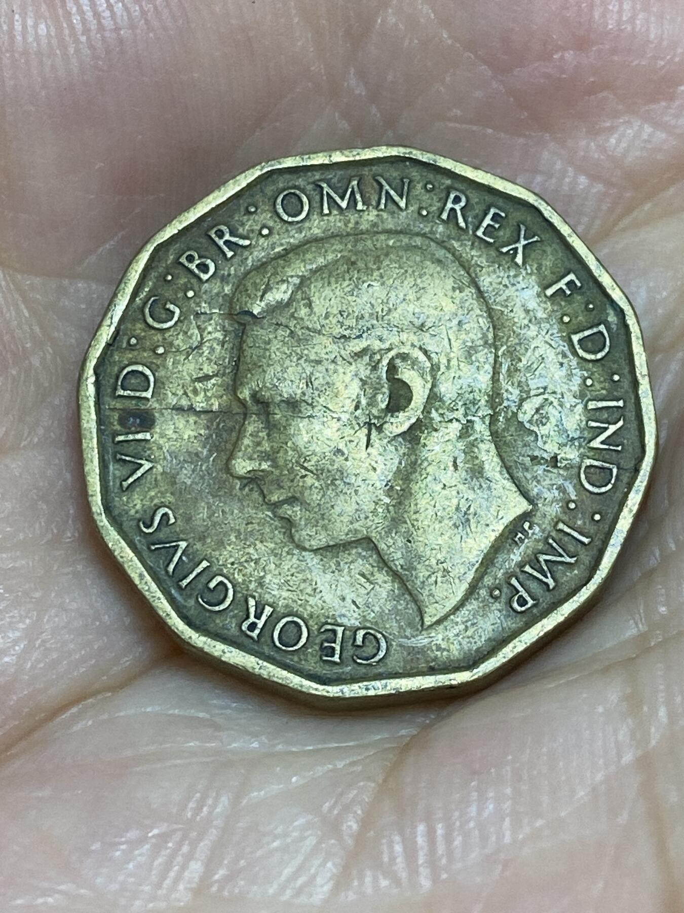 2025年第七十一场(总第九十七场）外国好品散币(免佣金) 英国🇬🇧1944年3便士(乔治六世第一版，印度皇帝加字版)