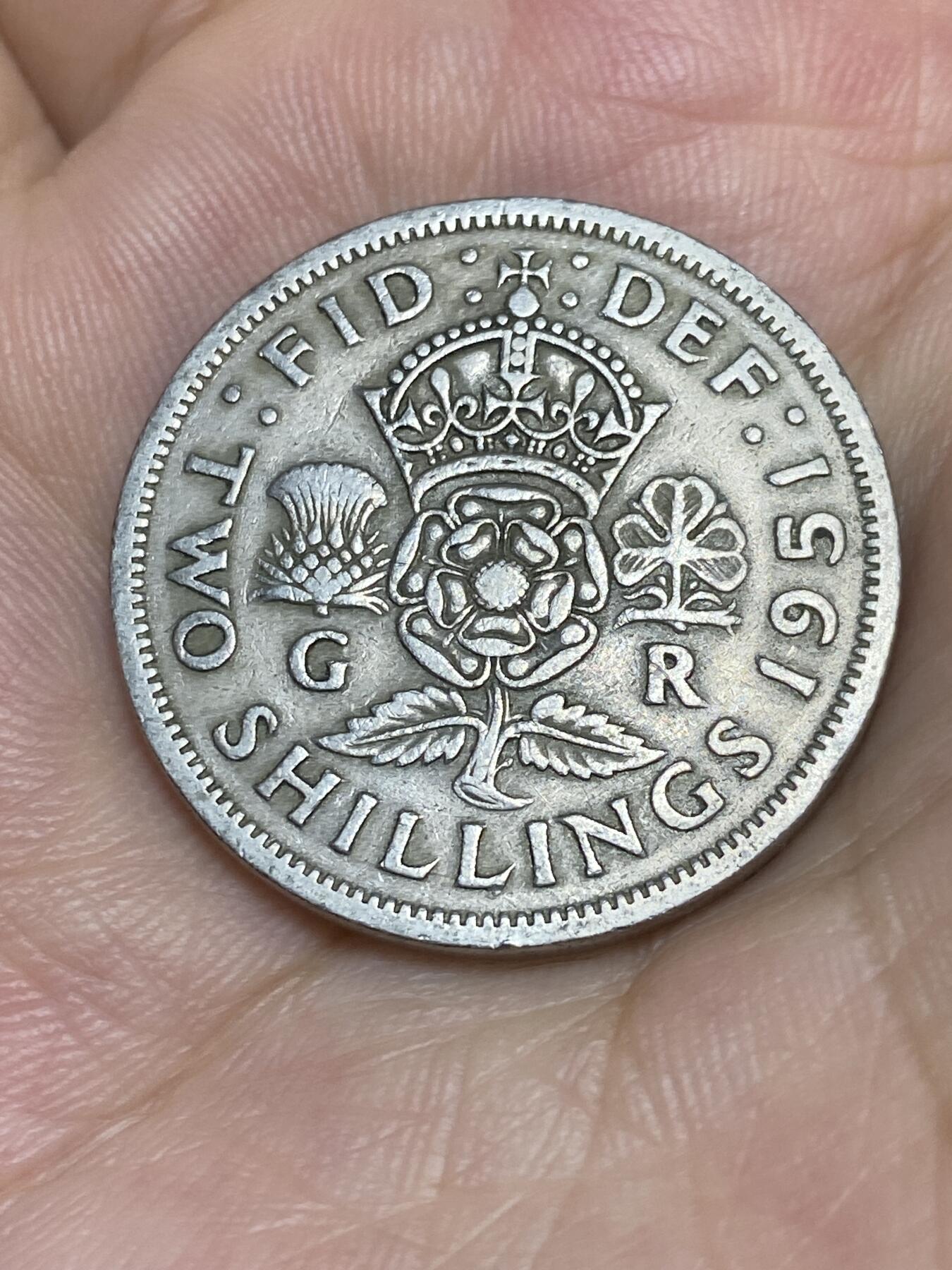 2025年第七十一场(总第九十七场）外国好品散币(免佣金) 英国🇬🇧1951年2先令(乔治六世第三版，关门年仅发行3年)