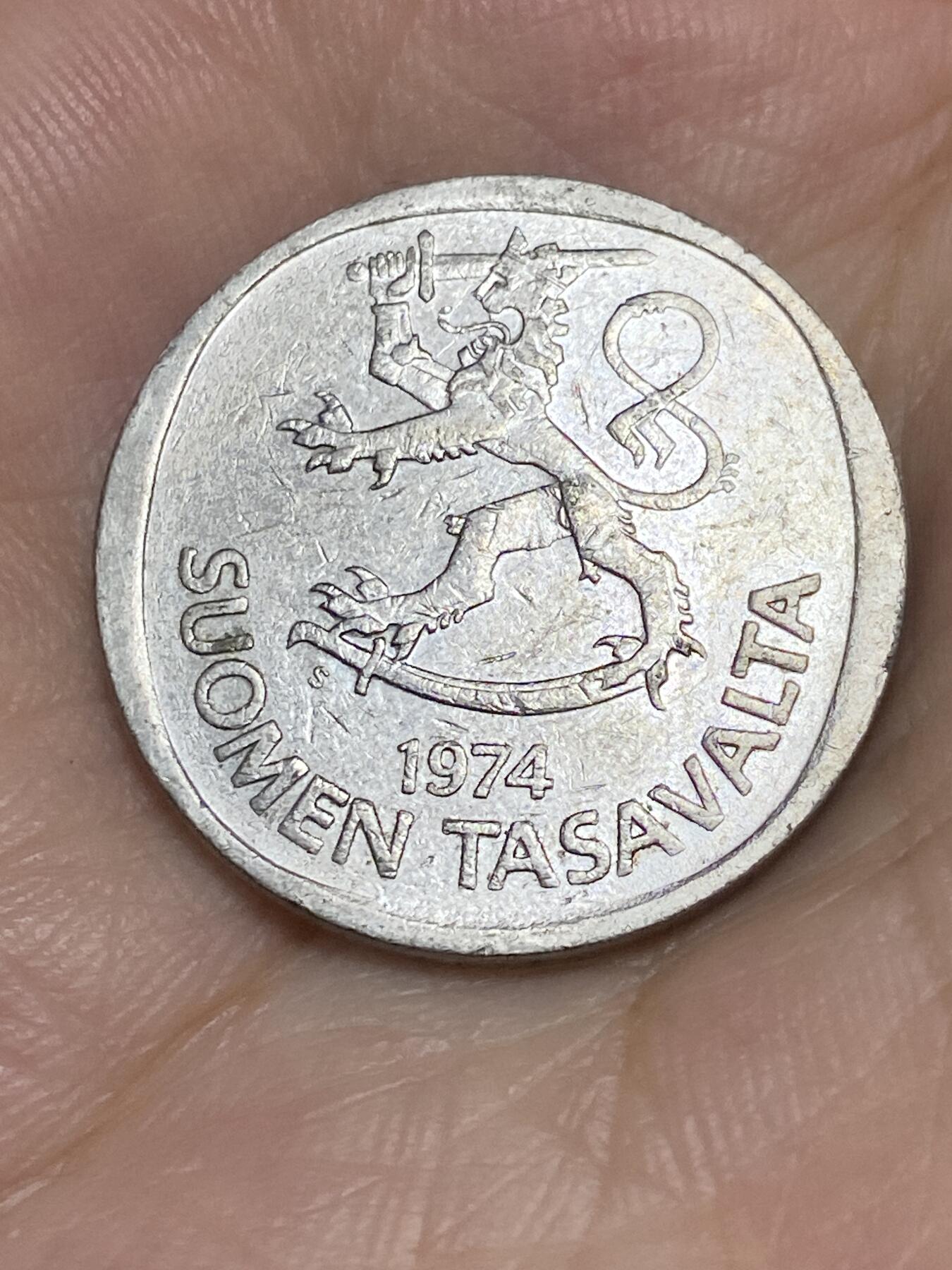 2025年第七十一场(总第九十七场）外国好品散币(免佣金) 芬兰🇫🇮1974年1马克(S标)
