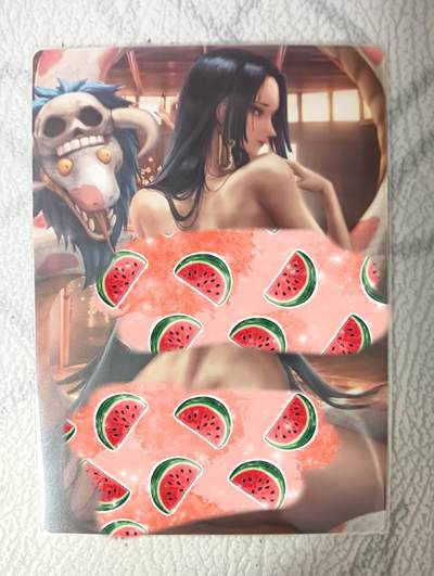 花开卡拍第32期（7月27号周日截拍，品控勿拍!!!拍品不寄存，运费5元，自制卡难免瑕疵，可能存在轻微撞角爆边等出厂瑕疵，品控介意勿拍！） - 艺术卡 海贼王女帝普卡1张 正反面渐变